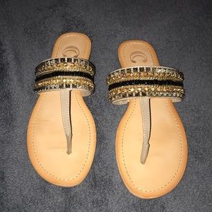 Studded Thong Sandals